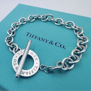 RECENT edition Tiffany & Co. Silver Toggle Bracelet 7.5” with PACKAGING
